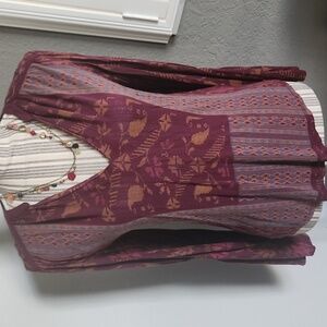 Lucky Brand Dark Aubergine 🍆 Boho Top